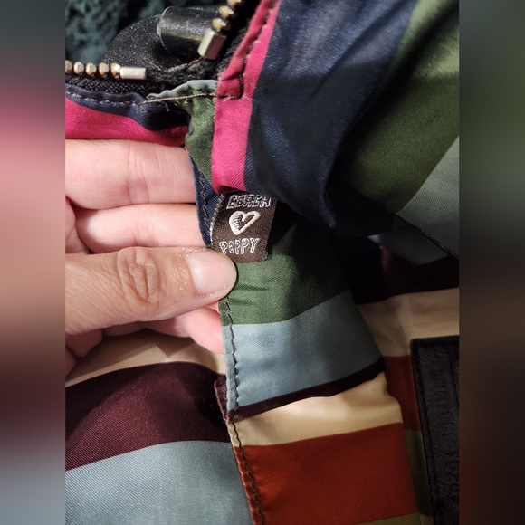 Coach Poppy Black Shimmer Convertible Crossbody - Picture 10 of 16